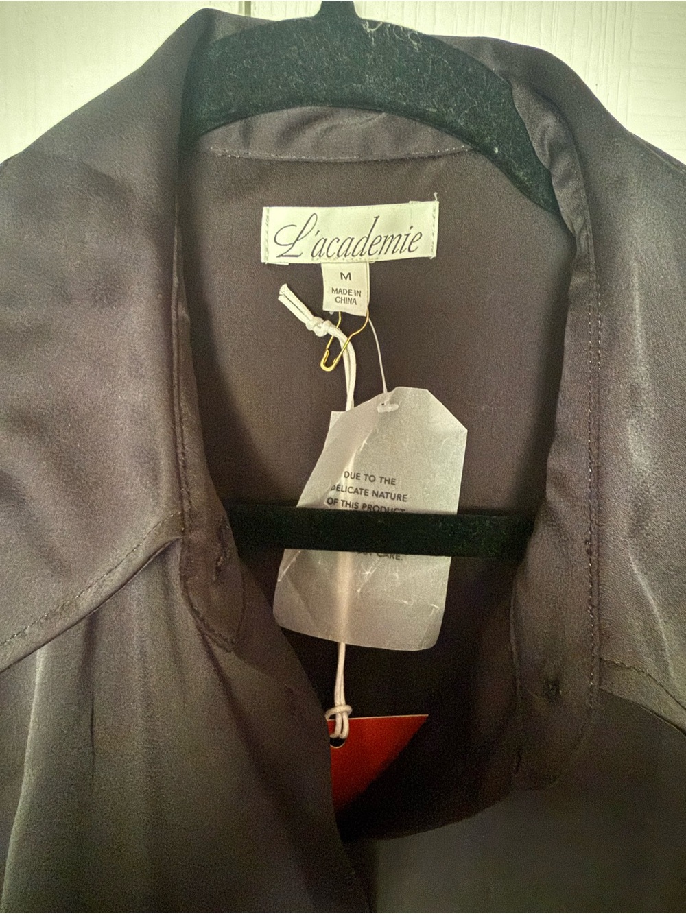 L'Academie Black Long Sleeve Shirt Dress - Picture 5 of 6